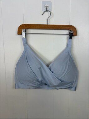 Deesse Blue Wireless Lounge Bra Lightly Lined Wire Free Size 42D Lingerie